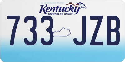KY license plate 733JZB