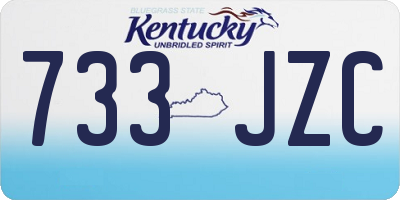 KY license plate 733JZC