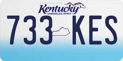 KY license plate 733KES