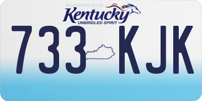KY license plate 733KJK