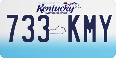 KY license plate 733KMY