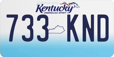KY license plate 733KND