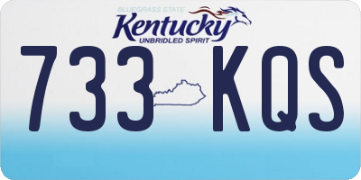 KY license plate 733KQS