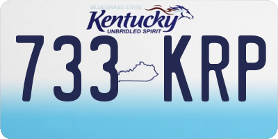 KY license plate 733KRP