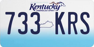 KY license plate 733KRS
