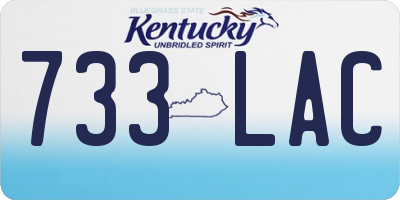 KY license plate 733LAC