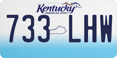 KY license plate 733LHW