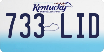 KY license plate 733LID