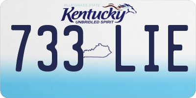 KY license plate 733LIE