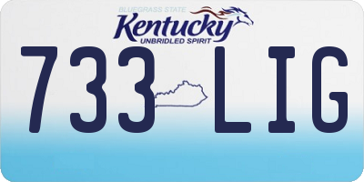 KY license plate 733LIG