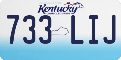 KY license plate 733LIJ