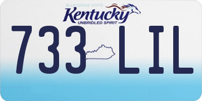 KY license plate 733LIL