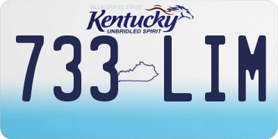 KY license plate 733LIM