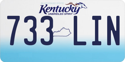 KY license plate 733LIN
