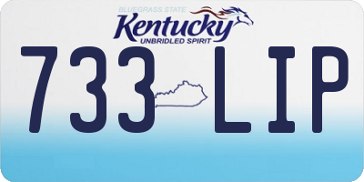 KY license plate 733LIP