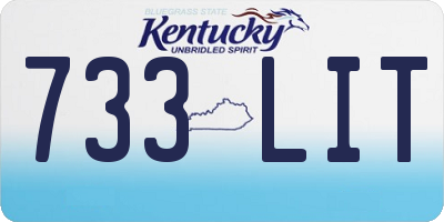 KY license plate 733LIT