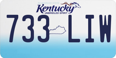 KY license plate 733LIW