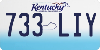 KY license plate 733LIY