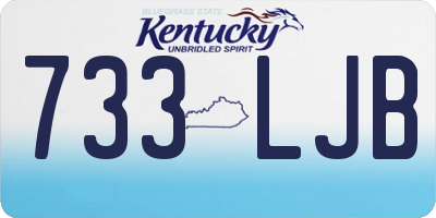 KY license plate 733LJB