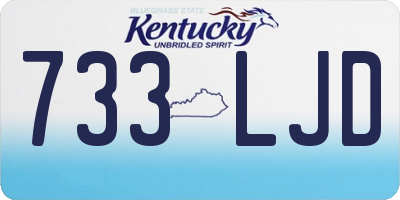 KY license plate 733LJD