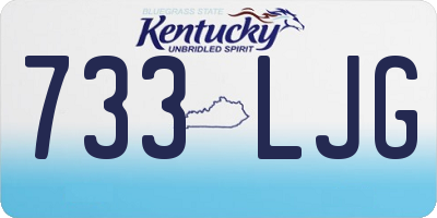 KY license plate 733LJG