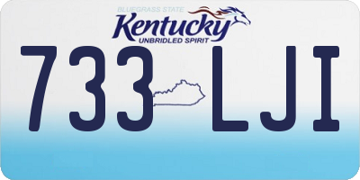 KY license plate 733LJI
