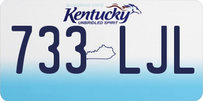 KY license plate 733LJL