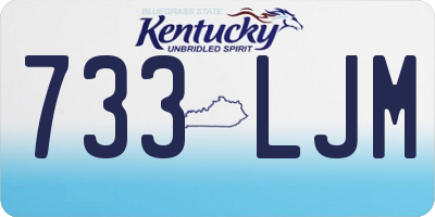 KY license plate 733LJM