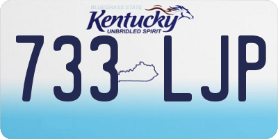 KY license plate 733LJP