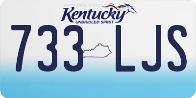 KY license plate 733LJS