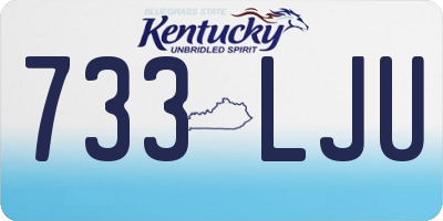 KY license plate 733LJU