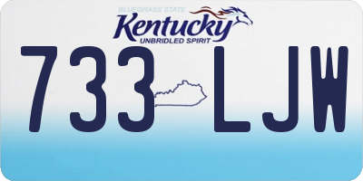 KY license plate 733LJW