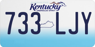 KY license plate 733LJY