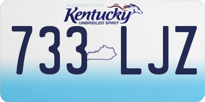 KY license plate 733LJZ