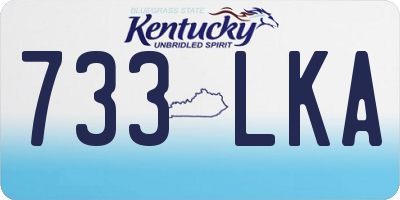 KY license plate 733LKA