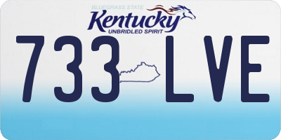 KY license plate 733LVE