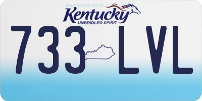 KY license plate 733LVL