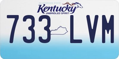 KY license plate 733LVM