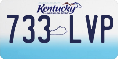 KY license plate 733LVP
