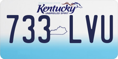 KY license plate 733LVU
