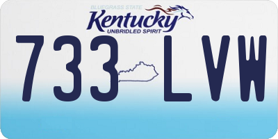 KY license plate 733LVW