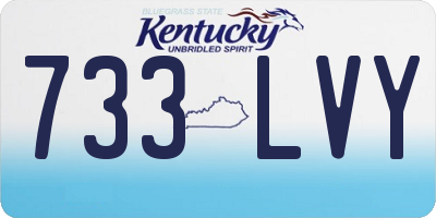 KY license plate 733LVY