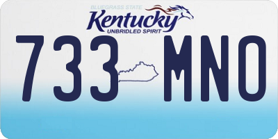 KY license plate 733MNO