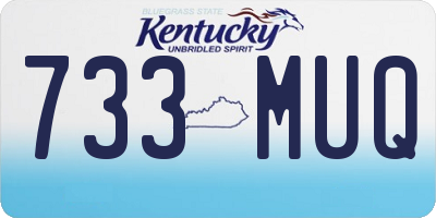 KY license plate 733MUQ