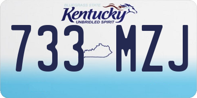 KY license plate 733MZJ