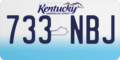 KY license plate 733NBJ