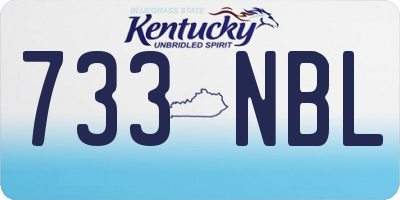 KY license plate 733NBL
