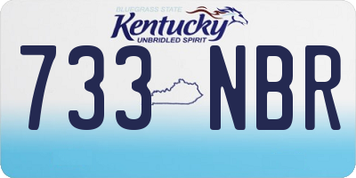 KY license plate 733NBR