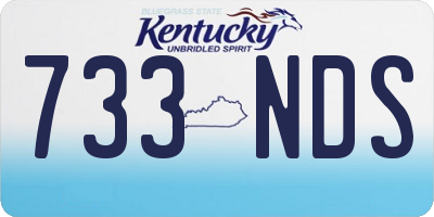 KY license plate 733NDS