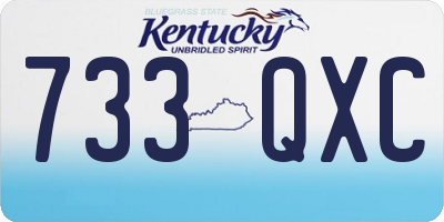 KY license plate 733QXC